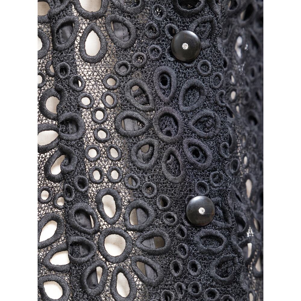 Berek Women's Black Lace Brazer Size L Scalloped Long Sleeve Summer NWT - Picture 6 of 7